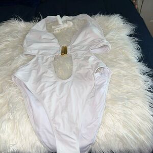 NWT Hilinker white one piece swimsuit.